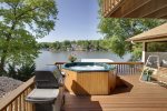 Just off the Screened in Porch is the Property`s Private Deck and Hot Tub